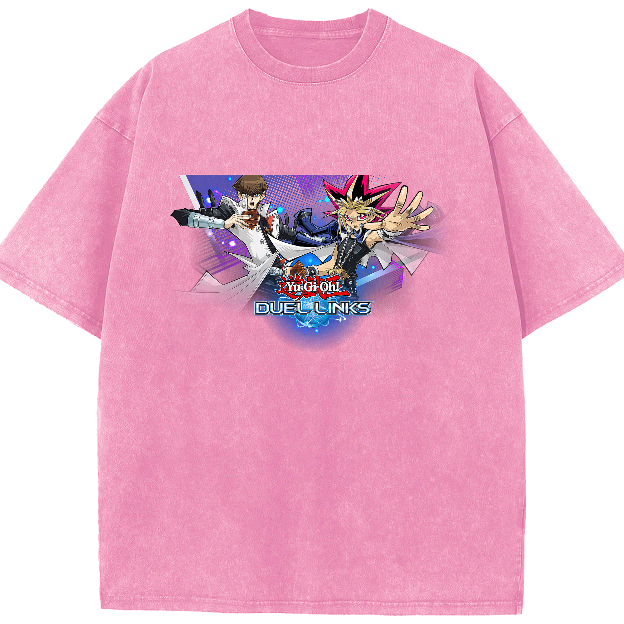 （画像用） 遊☆戯☆王 Yu-Gi-Oh! 綿100% ヴィンテージ風 半袖Tシャツ（フロントプリント）